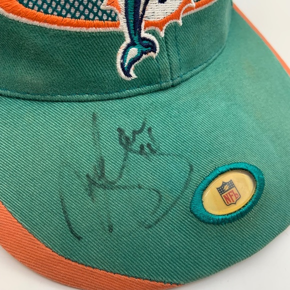 Vintage 90s Sports Specialties Miami Dolphins Retro NFL Pro Line Hat Autographed - Picture 2 of 16